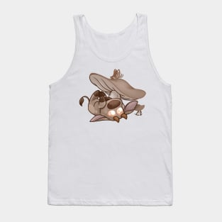 Brown Mushroom Minecraft cow Tank Top